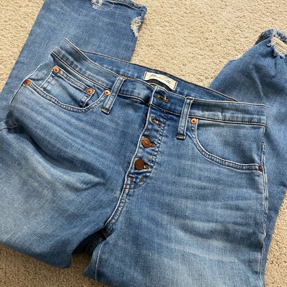 Madewell Demi Boot Jeans in Bess Wash.  28P Petite - Picture 3 of 3